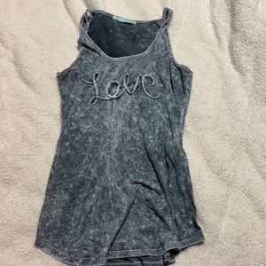 super cute tank! Light grey/grey marble look.